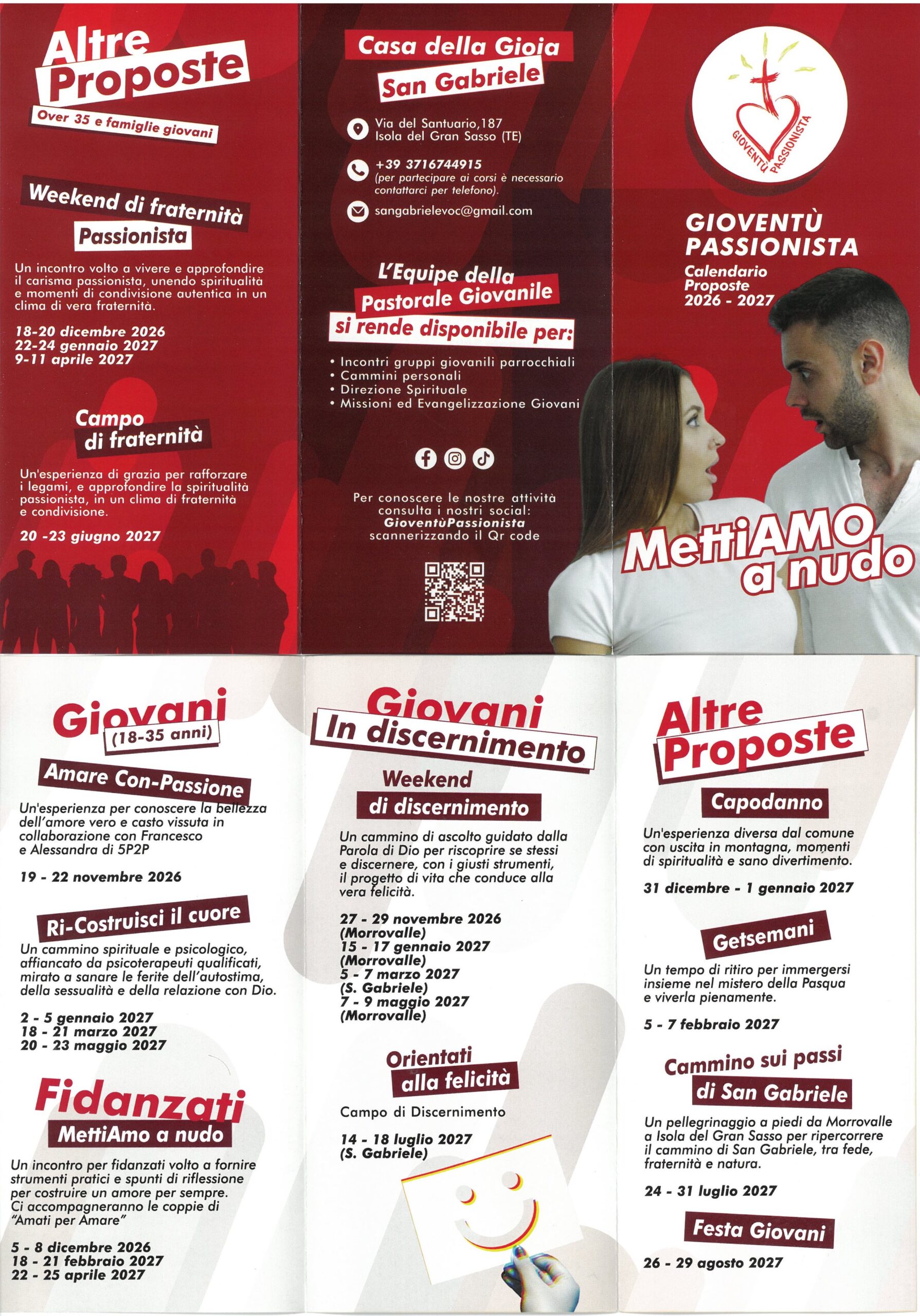 USCITO PROGRAMMA 2026-27 GIOVENTU’ PASSIONISTA